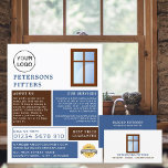 Fensterdesign, Fenster- und Türbeschlag Flyer<br><div class="desc">Flyer für Fensterdesign,  Fenster & Türen-Fitter-Unternehmen Werbung durch den Business Card Store.</div>