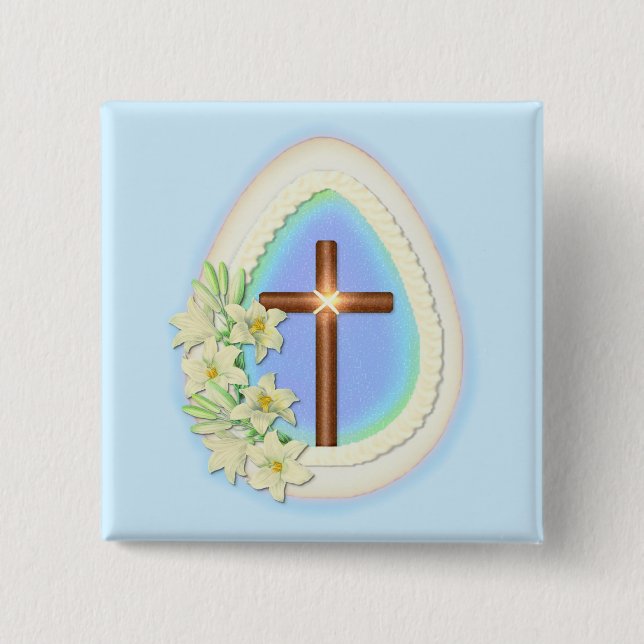 Fenstereier und -kreuz button (Vorderseite)