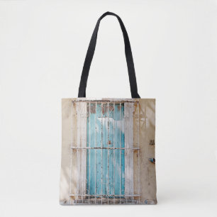 Fenstergitter aus weißem Stahl Tasche