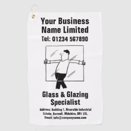 Fensterglas und glänzendes Design Golfhandtuch