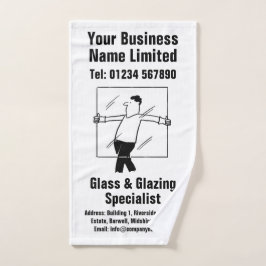 Fensterglas und glänzendes Design Handtuch