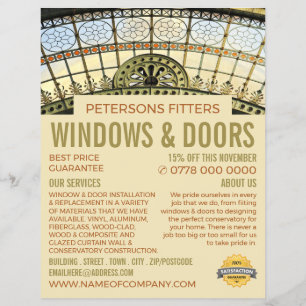 Fensterheber, Fenster- und Türklassehersteller Flyer
