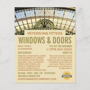 Fensterheber, Fenster- und Türklassehersteller Flyer