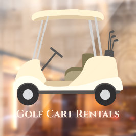 Fensterheber für das Design von Golfkartons Fensteraufkleber