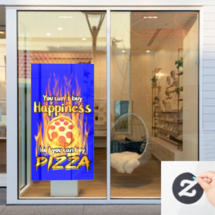 Fensterheber für Pizzeria oder Lebensmittelgesch Fensteraufkleber