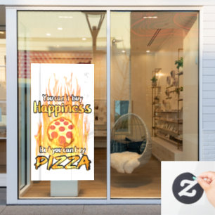 Fensterheber für Pizzeria oder Lebensmittelgesch Fensteraufkleber