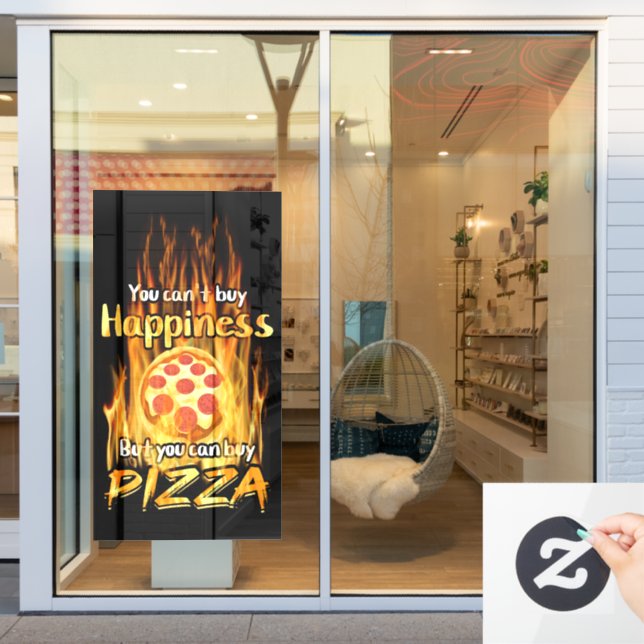 Fensterheber für Pizzeria oder Lebensmittelgeschäf Fensteraufkleber (Schaufenster)