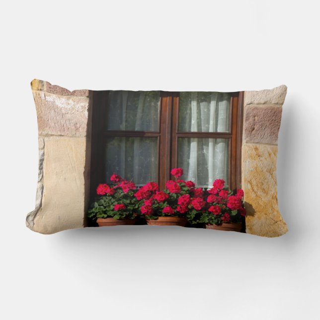 Fensterheber in Blume Lendenkissen (Vorderseite)