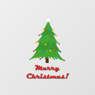 Fensterklammer, Weihnachtsbaumgröße:12x18.5" Fensteraufkleber