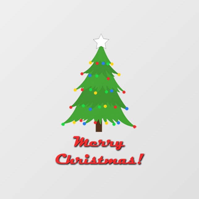 Fensterklammer, Weihnachtsbaumgröße:12x18.5" Fensteraufkleber (Blatt)