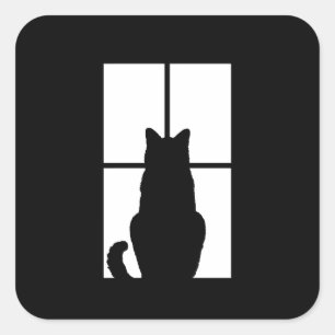 Fensterklick zum Anpassen der Farbdekoration Quadratischer Aufkleber