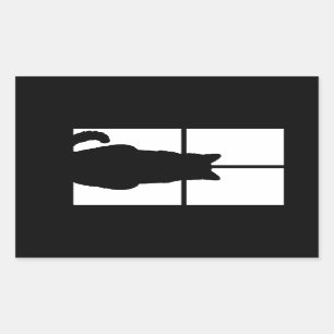 Fensterklick zum Anpassen der Farbdekoration Rechteckiger Aufkleber