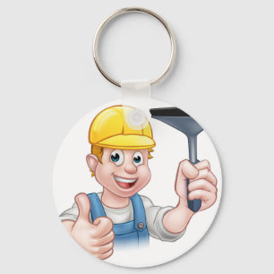 Fensterputzer mit Gummiwalze Schlüsselanhänger