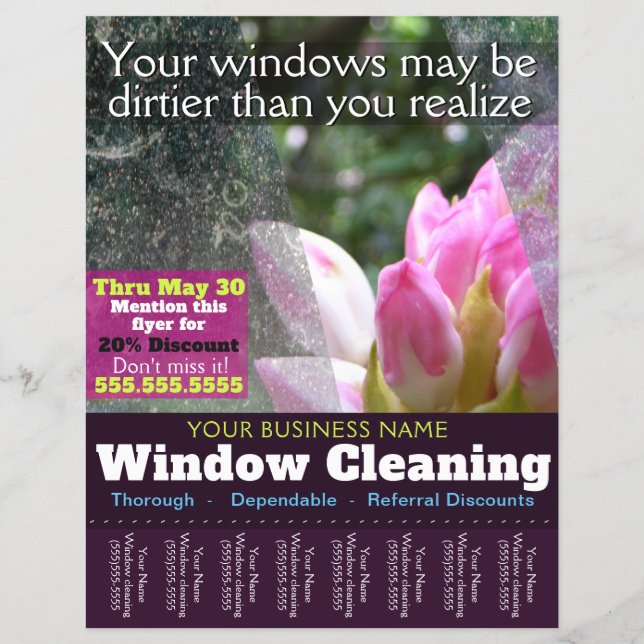 Fensterreinigung - Business Custom 8x11 Promo Flyer (Vorne)
