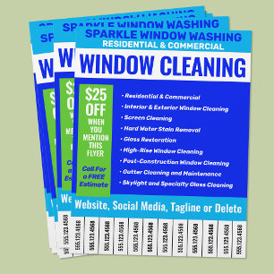 Fensterreinigung Telefonnummern Flyer