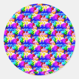 Fensterschmetterlingstereogramm Runder Aufkleber