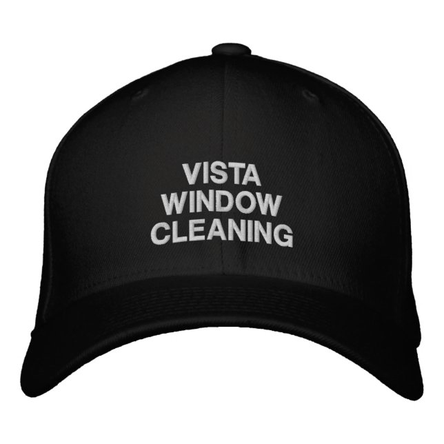 Fensterwaschanlage Name White Stitching Bestickte Baseballkappe (Vorderseite)