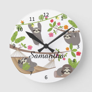 Fentes Nom personnalisé Horloge ronde