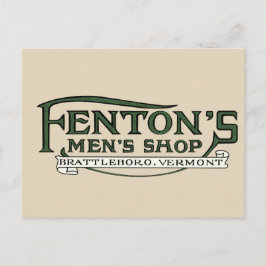 Fenton's Men Shop Brattleboro Postkarte
