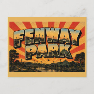 Fenway Park Massachusetts Emerald Necklace Kunst Postkarte