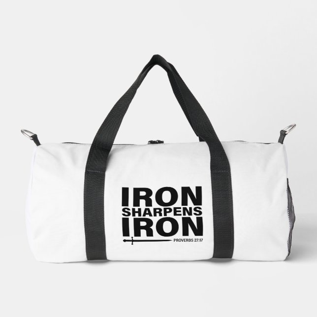 Fer Sharpens Fer - Proverbes 27:17 Duffel Sac (Recto)