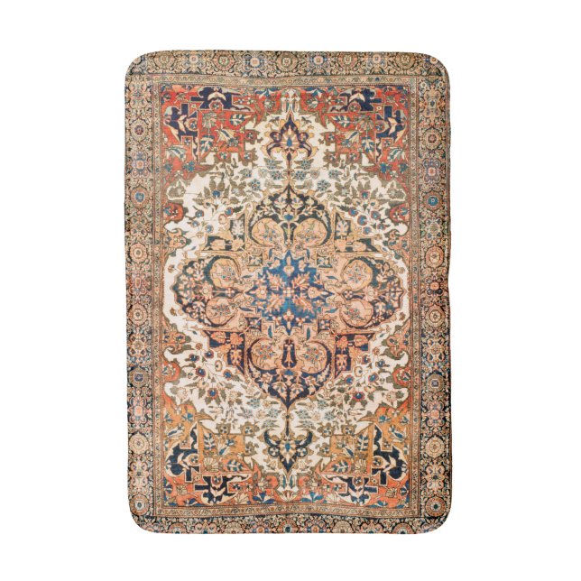 Ferahan Arak Antique West Persian Rug Print Badematte (Vorderseite Vertikal)