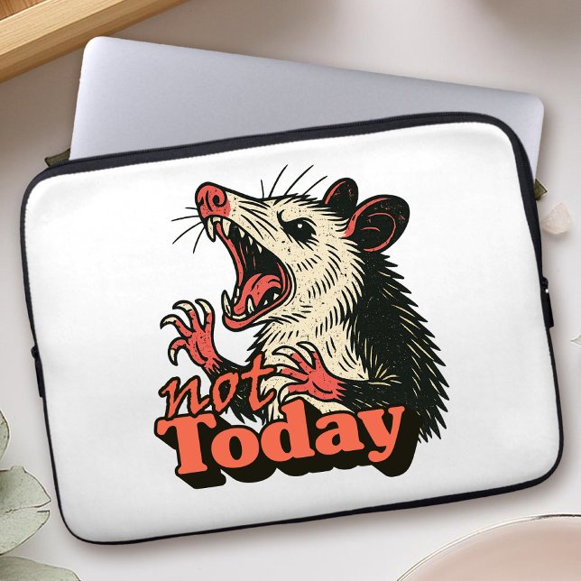 Feral Angry Possum noch nicht Typografie Laptopschutzhülle (Make a fierce statement with this feral possum design
)
