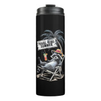 Feral Girl Summer Beach Funny Raccoon