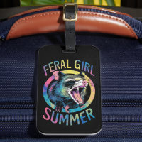 Feral Girl Summer Opossum Gefärbte Krawatte Raccoo