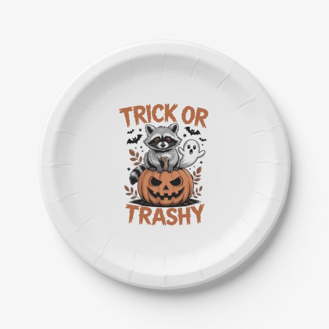 Feral Halloween Trick oder Trashy Pappteller (Vorderseite)