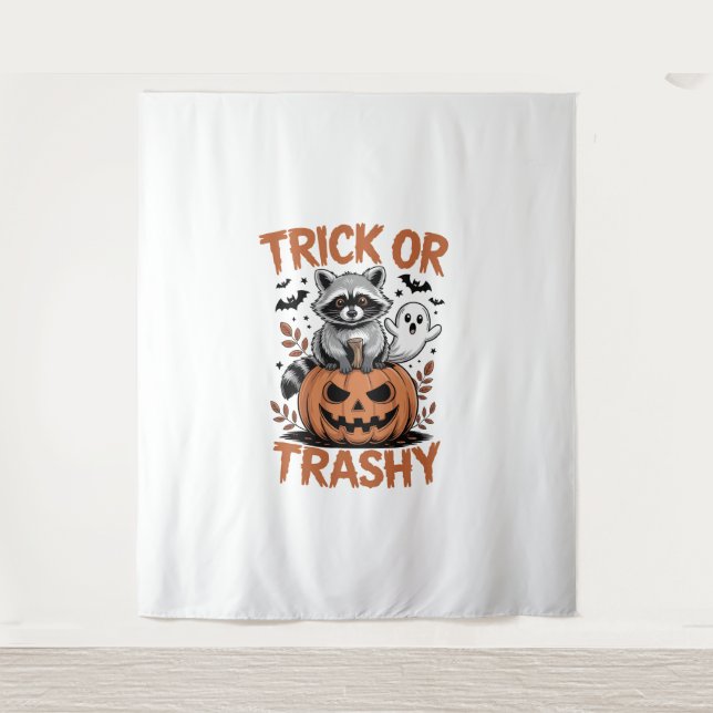 Feral Halloween Trick oder Trashy Wandteppich (Vorderseite)