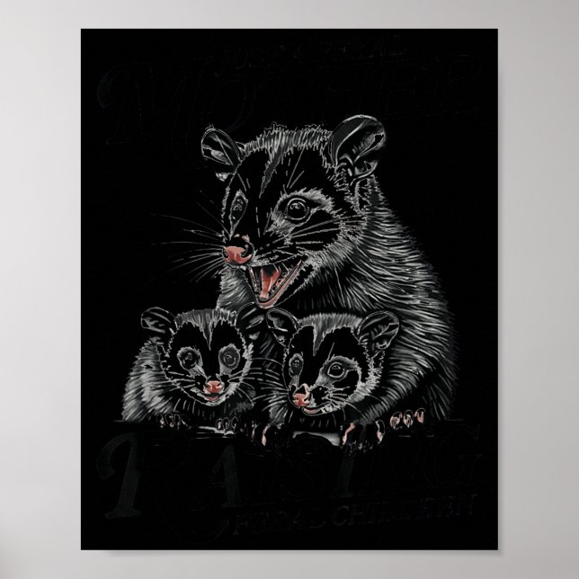 Feral Mom Ossum Funny Animal Quote Mother’s Day  Poster (Vorne)
