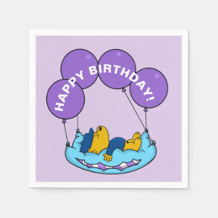 Ferald Birthday Balloon Serviette
