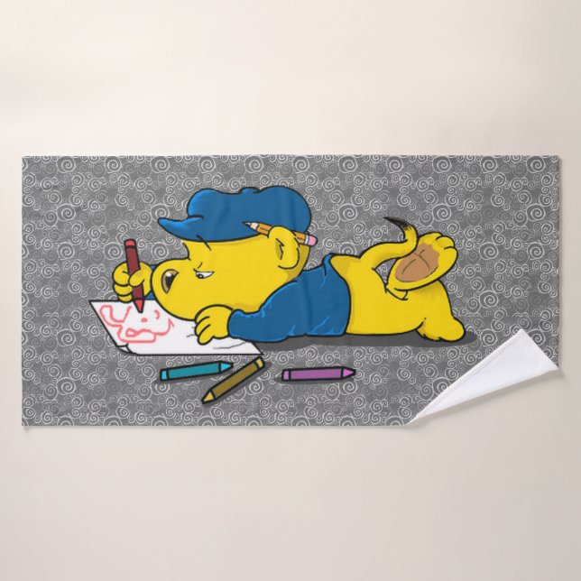 Ferald Dessin Avec Crayons Serviette De Bain (Serviette de bain)