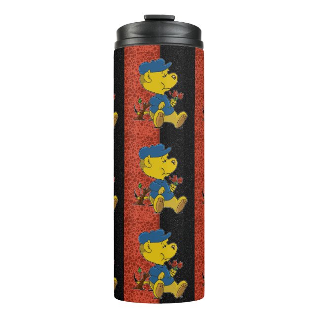Ferald Eating Rose Thermal Tumbler Thermosbecher (Vorderseite)