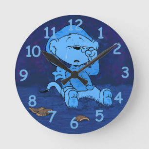 Ferald Gefühl Blue Runde Wanduhr
