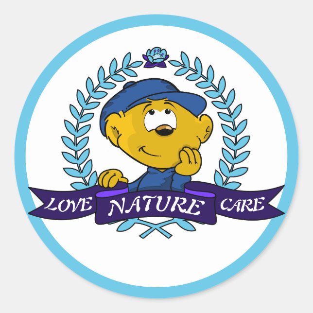 Ferald | Liebe Naturpflege Runder Aufkleber (Vorderseite)