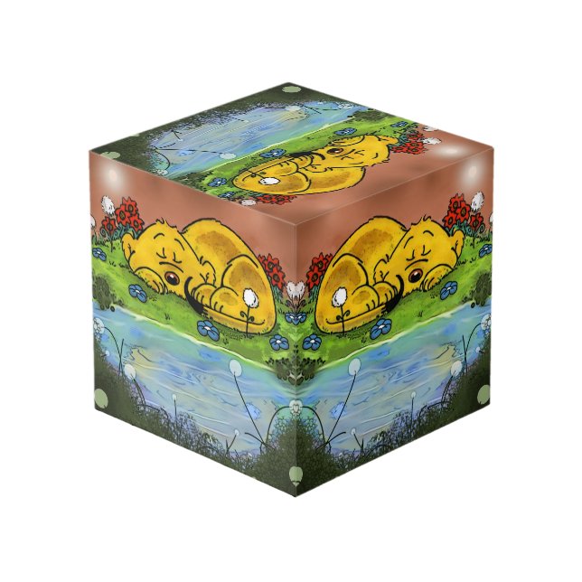 Ferald | Sleeping Ferret Cube Würfel (Vorderseite Schrägansicht)