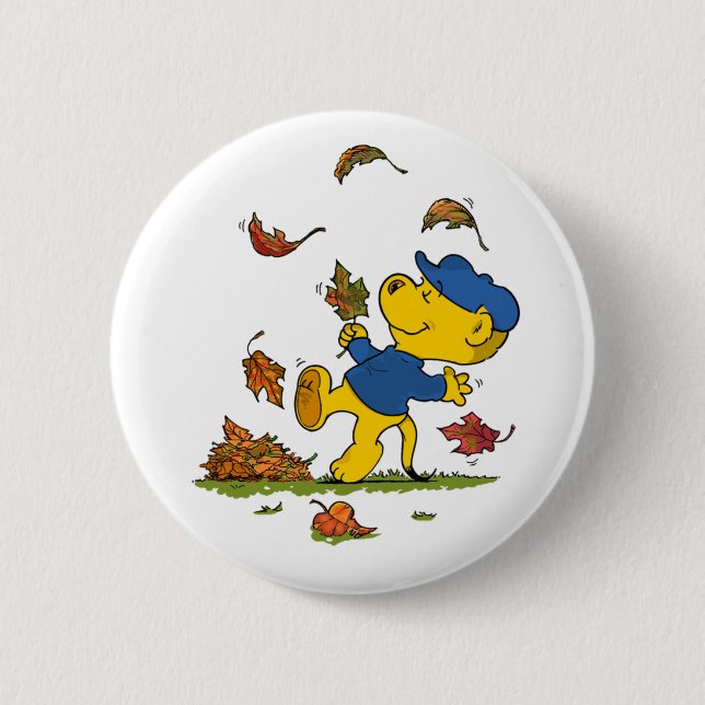 Ferald tanzt unter der Schaltfläche Herbst verläss Button (Vorderseite)