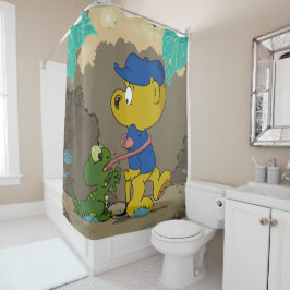 Ferald und die Baby Lizard Duschvorhang