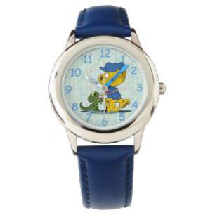 Ferald und die Baby Lizard Round Clock Armbanduhr