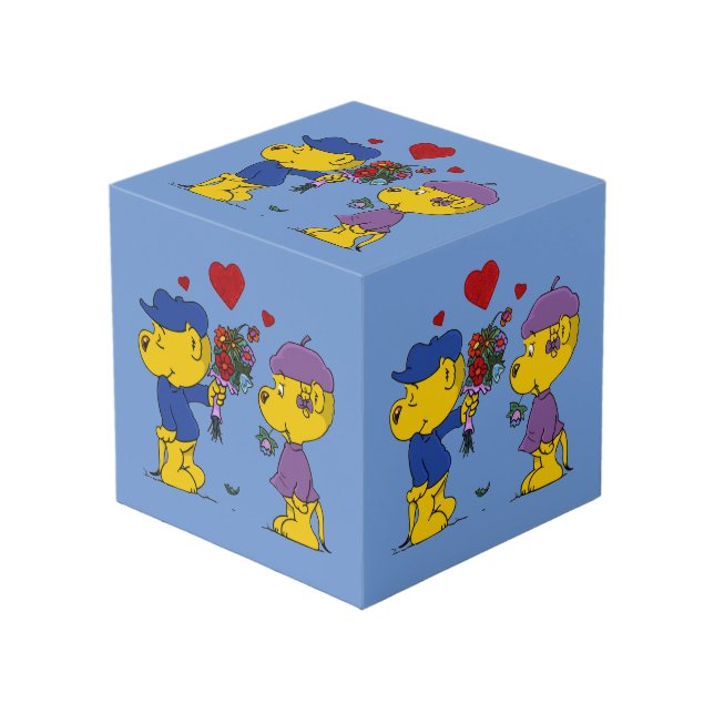 Ferald und Sahsha Ferret Cube Würfel (Vorderseite Schrägansicht)