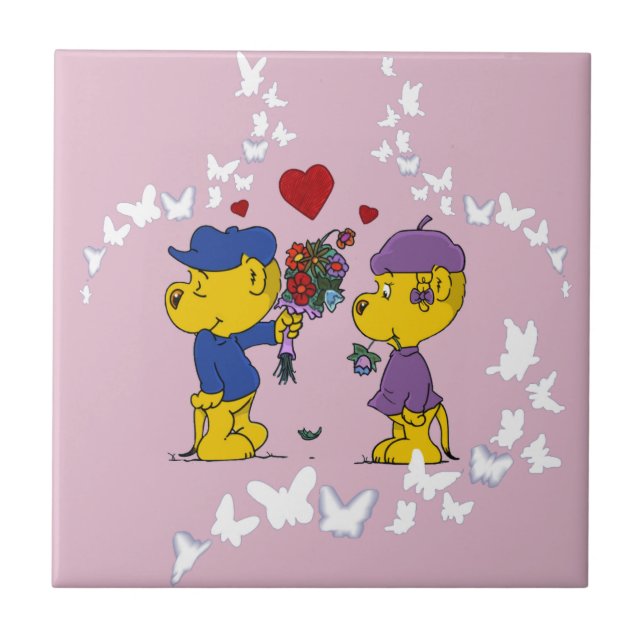 Ferald und Sahsha Ferret Fliese (Vorderseite)