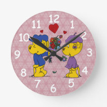 Ferald und Sahsha Ferret Round Clock