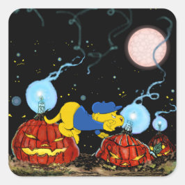 Ferald und The Rotten Pumpkins | Halloween Quadratischer Aufkleber