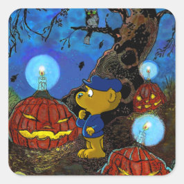 Ferald und The Rotten Pumpkins | Halloween Square Quadratischer Aufkleber