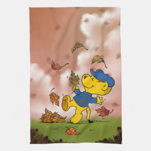 Ferald unter den Herbst hinterlässt Küchentücher
