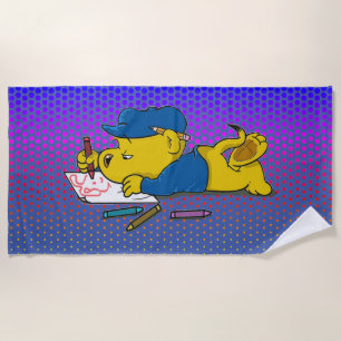 Ferald Zeichne mit Crayons Strandtuch
