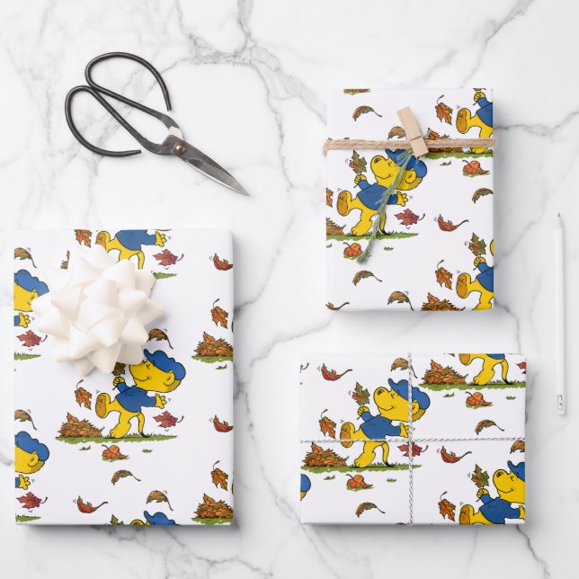 Ferald's Herbstleaves Geschenkpapier Set (Vorderseite)