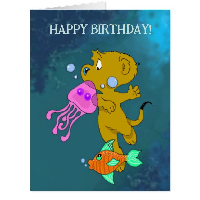 Ferald's Swim Birthday Card (Vorderseite)